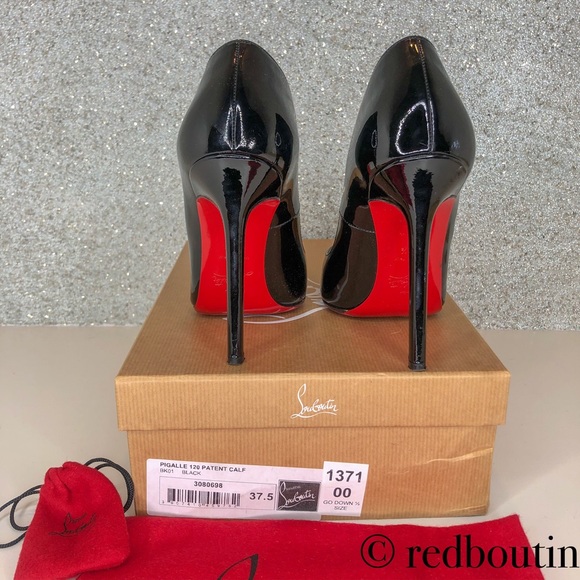 👠SOLD👠 Pigalle 120 black patent pumps 37.5 - Picture 6 of 8